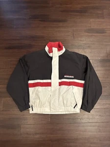 Vintage Perry Ellis America Spellout Windbreaker Jacket Size Large Retro - Picture 1 of 6