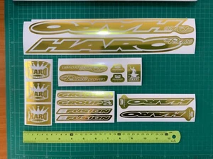 Haro group1 sticker custom gold chrome bmx decals - Picture 1 of 3