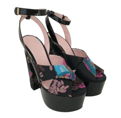 Giambattista Valli Mujer Psicodélico Jacquard Plataforma Tacones Altos EUR40 UK7 Foto 1 de 4