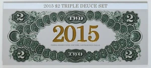2015 $2 Triple Deuce Set - 2009 Federal Reserve Notes FRNs (2015 Serial Numbers) - Picture 1 of 7