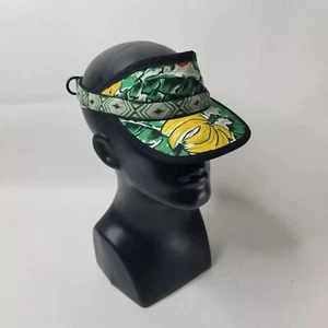 Kavu Visor Floral Adjustable nylon strap hat Made in USA OSFA Strapvisor Rare - Picture 1 of 9