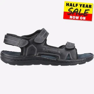 Sandalias informales de verano para caminar negras Hush Puppies Alistair para hombre - Imagen 1 de 5