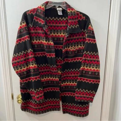 Chaqueta de peluche Just My Size, estilo western, rojo, marrón oscuro dorado. talla 26/28 Foto 1 de 4