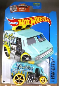 2015 Hot Wheels #3 HW City-HW City Works COOL-ONE Aqua Variant w/YellowWhls OH5s - Picture 1 of 6