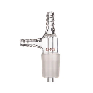 24/29,Glass Gas Inlet Adapter with Both hose connection,Lab Glassware - Picture 1 of 5