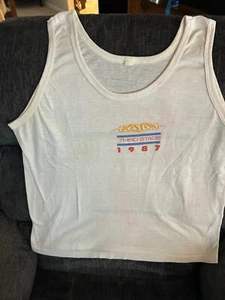 VINTAGE 1987 BOSTON Thjrd Stage Tour WOMENS'S TANK TOP MED/LG EXC- 2-sided - Picture 1 of 4