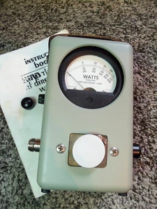 Bird 43 Thruline Wattmeter Watt Element Slug Reading Meter / VERY NICE - Zdjęcie 1 z 4