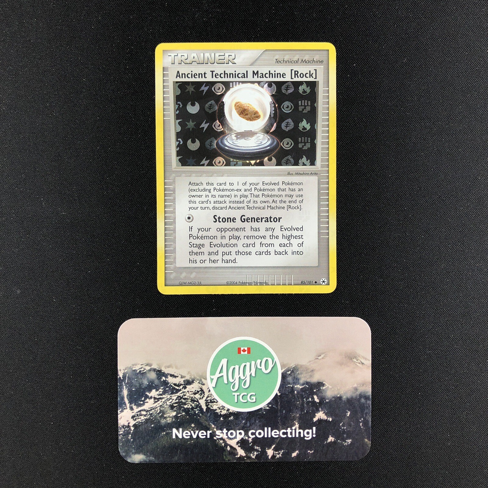 Ancient Technical Machine Rock - 85/101 Pokemon EX Hidden Legends Reverse NM