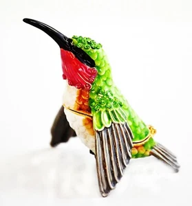 Bejeweled Humming Bird By Ciel. Made By Hand with Swarovski Crystals & Enamel - Picture 1 of 5