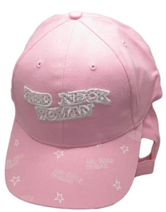 Red Neck Redneck Woman Stars Girl Pink Embroidered Cap Hat RAM - Picture 1 of 1