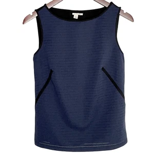 Halogen Navy & Black ärmelloses Top Gr. XS leichter Stretch Nordstrom - Bild 1 von 6