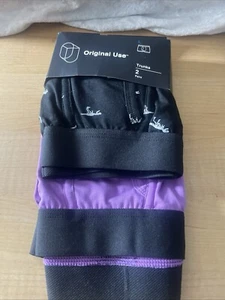 🆕Original U Mens 2 Pack Large  Boxer Briefs Black Dinosaur / Purple - Picture 1 of 7