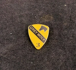 🌟US Army 1st Cavalry 3rd Brigade Combat Team Grey Wolf, Greywolf, Small Hat Pin - Picture 1 of 5