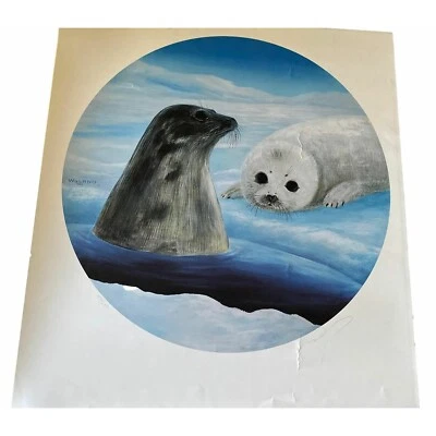 Sellos de arpa litografía impresa edición limitada Robert Wyland 1990 Foto 1 de 3