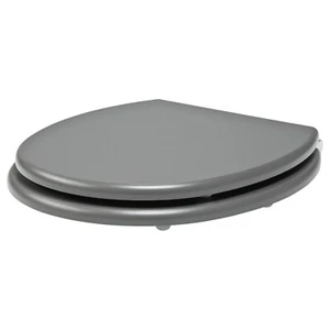 Asiento de inodoro universal de plástico de cierre lento con C incluidos accesorios Reino Unido - Imagen 1 de 3