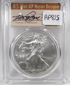 2017-W Burnished Silver Eagle PCGS SP70 FDI Cleveland Signed AP815 - Picture 1 of 5