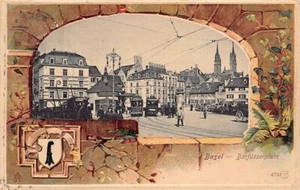Schweiz - BASEL-STADT - Barfüsserplatz - Straßenbahn - Verlag Künzli - Bild 1 von 2