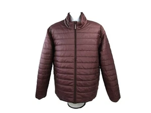 Goodfellow & Co Men's LIGHTWEIGHT Puffer Jacket, Burgundy Water Resistant Coat - Picture 1 of 10