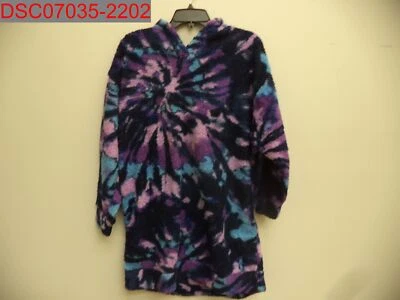 Sugar & Jade Girls' Violet Tie Dye Fleece Pajama Hoodie, XL (16/18) 195935255981 - Image 1 of 4