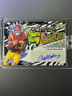 2022 Leaf Pro Set Metal Caleb Williams Power Surge🔥 ZEBRA🔥 Auto /5 RC SSP 🔥Rc - Image 1 of 4