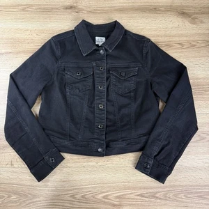 WAX JEAN Giacca donna taglia 1XL nera morbida elasticizzata basic denim crop - Foto 1 di 10