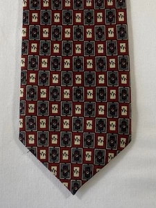Corbata de seda Studio 890 vintage años 90 - estampado retro - Imagen 1 de 4