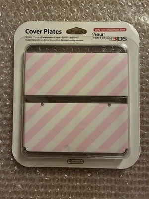 Nuevas Placas de Cubierta Nintendo 3DS Kisekae Nº030 - Rayas Rosa y Blanco Foto 1 de 2
