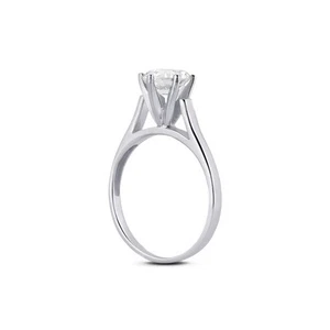 5.10ct E SI1 Round Natural Certified Diamond 14K Gold Solitaire Engagement Ring - Picture 1 of 10