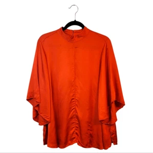 Chemisier femme Lane Bryant rouge manches fluides satin taille 20 - Photo 1/6