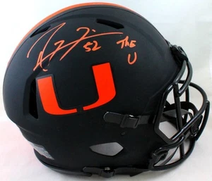Ray Lewis Signed Hurricanes F/S Eclipse Speed Authentic Helmet w/Ins -BAW Holo - Picture 1 of 5