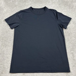 Lululemon Shirt Mens Large Black Short Sleeve Athletic Performance Crewneck Gym - Picture 1 of 8