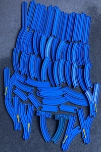 Tomy Trackmaster Thomas The Tank Engine Blue Track Job Lot 65 Piece Set 3 - Picture 1 of 16