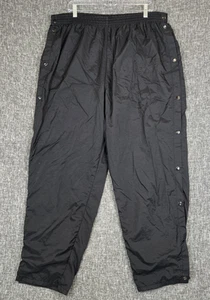 Vintage Russell Tearaway Pants XXL USA Made Black W/ Snap Warm Up Basketball - Picture 1 of 18