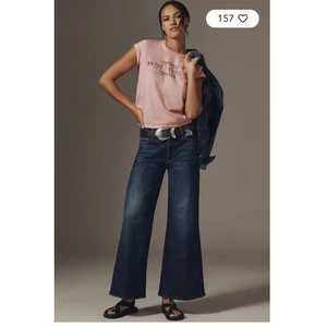 MOTHER The Twister Flood High-Rise Wide-Leg Jeans 27 NEW - Picture 1 of 6
