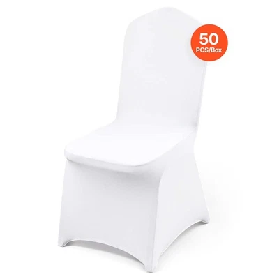 Uimoso 50PCS White Spandex Chair Covers for Events, Parties, and Weddings - Image 1 of 4