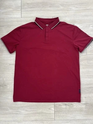 Мужская футболка-поло Marc Asher New York бордовая бордо хлопок повседневный топ размер XL - Изображение 1 из 4