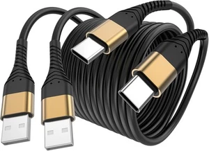 USB Type C Charger Cable Fast Charging 10ft,Extra Long 2Pack 10ft, Gold - Photo 1/8