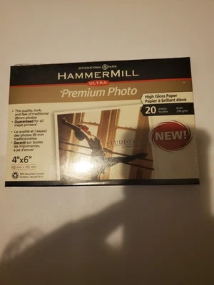 NEW HAMMERMILL ULTRA PREMIUM PHOTO PAPER HIGH GLOSS 4" X 6" ACID FREE 11053-0 - Image 1 of 2