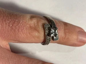 Bijoux Bague en argent poinçonnée avec pierre taille 54 (1-23) - Picture 1 of 9