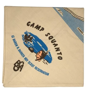 Old Colony Council MA Camp Squanto Neckerchief TAN Bdr (LB2718) - Picture 1 of 2