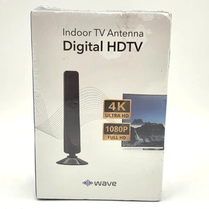 Wave Max Indoor TV Antenna 4K Ultra HD Signal Booster No Subscriptions 1080p NEW - Picture 1 of 11