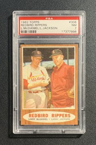 1962 Topps #306 Redbird Rippers PSA 7 NM St Louis Cardinals TOUGH