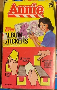1981 TOPPS ANNIE STICKER BOX FACTORY SEALED 100 PACKS (5-STICKERS PER PACK)