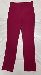Pantalones Express para mujer, talla 6R, rectos de altura alta, rosa, poliéster, ranuras al tobillo - Imagen 1 de 11