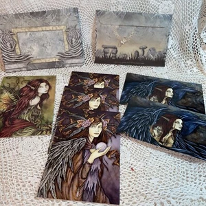 Amy Brown Morrighan 6 Note Cards with Envelopes 2004. - Picture 1 of 9