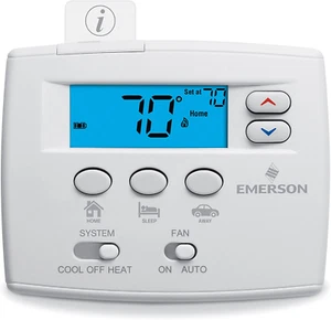 Emerson Thermostats 1F86EZ 0251 Blue EZ Series 2" Thermostat, White - Picture 1 of 2