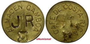 COSTA RICA COFFEE TOKEN • ALMACEN GAMBOA / CAFE DE CR "JR" Countermarked (632) - Picture 1 of 3