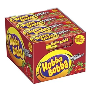 Hubba Bubba Strawberry x 20 Soft Bubble Gum Party Favors Bulk Chews - Picture 1 of 4
