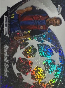 Ronaldinho 2023-24 Topps Chrome UCC Starball Debut Speckle Refractor Barcelona - Picture 1 of 2