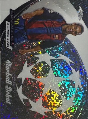 Ronaldinho 2023-24 Topps Cromo UCC Starball Debut Speckle Refractor Barcelona Foto 1 de 2
